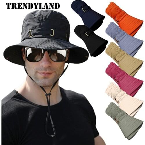 Trendyland Womens Man Outdoors Sun Hat Visor Summer Folding Wide Beach Fisherman Hat Caps Designer Wear 2021 Dropshipping