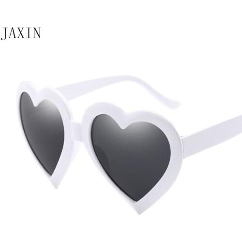JAXIN Fashion heart-shaped Sunglasses Women personality gorgeous lady sunglasses brand design trend wild UV400gafas de sol mujer