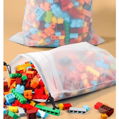 Toy storage bag, drawstring pocket, travel storage bag, shoe plastic packaging bag, wash towel, waterproof shoe sundries bag