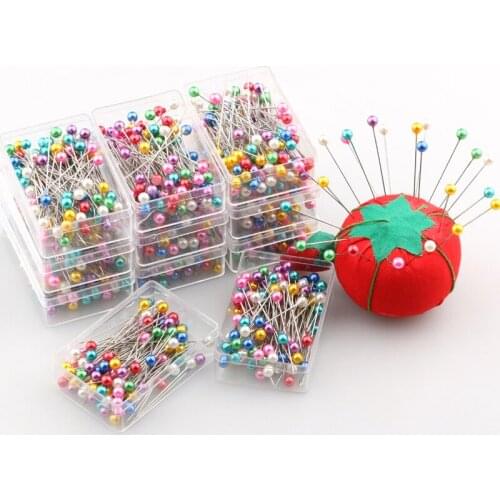Pearl Head Dressmaking Pins Wedding Corsage Sewing Pin Craft Dressmaking Patchwork Straight Sewing Needle Pins With Plastic Box