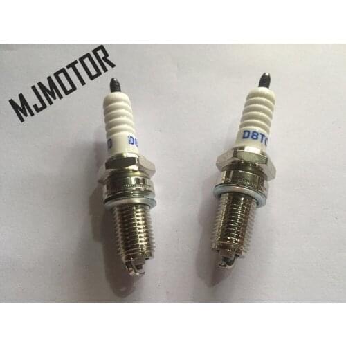 4pcs/lot) D8T Spark Plug for F650 XT350 K75 YFM400 ATV Quad Dirt Bike HONDA CG 125 Motorcycle + Free Shipping