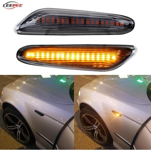 1pc 12V LED Car Turn Signal Lights Side Marker Lamps Lateral Strobe Blinker Accessories Error Free For BMW E60 E90 E91 E92 E87