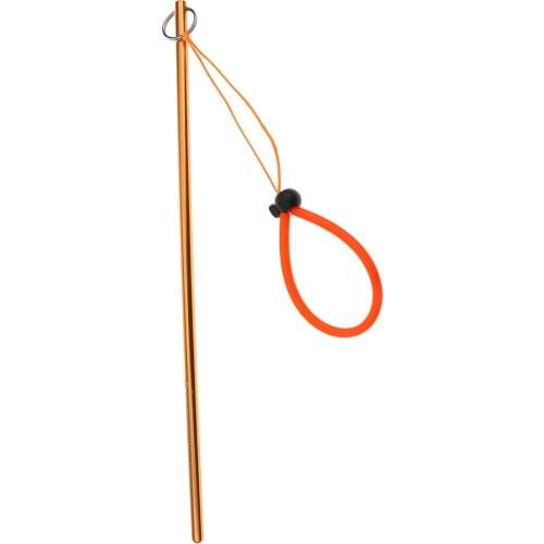 34cm/ 13.4" Ultra light Aluminium Alloy Fishing Lure Scuba Diving Underwater Lobster Stick Pointer Rod with Wrist Strap Swivel