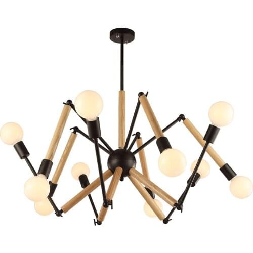 Vintage Nordic Spider Pendant Lamp Multiple Adjustable Retro Pendant Lights Loft Classic Decorative Fixture Lighting Led Home