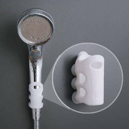 1Pc Portable Shower Head Holder Strong Vacuum Suction Cup Bracket Silicone Adjustable Holder Wall Rack Stand Bathroom Accessorie