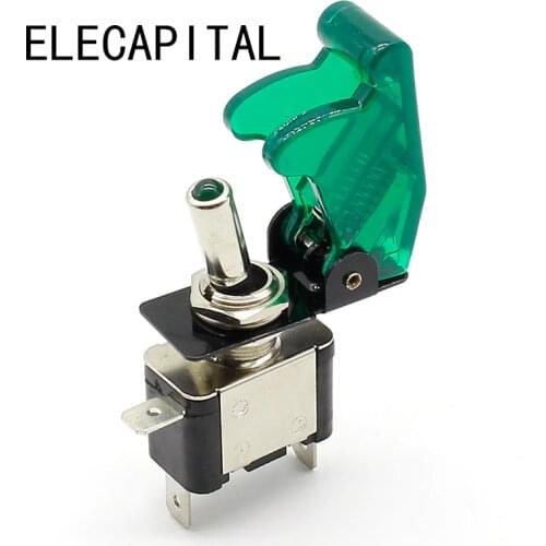 1pcs High Quality Greed 12V 20A Racing Car Truck Boat Cover LED Push Button Rocker Toggle Switch Control+ dust cover