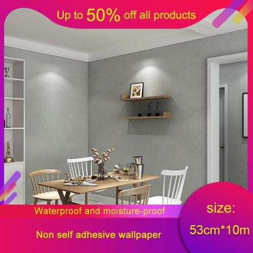 10M Nordic Cement Gray Wallpaper Pure Plain Industrial Wind Tea Shop Restaurant Bar Restaurant Clothing Store Wallpaper