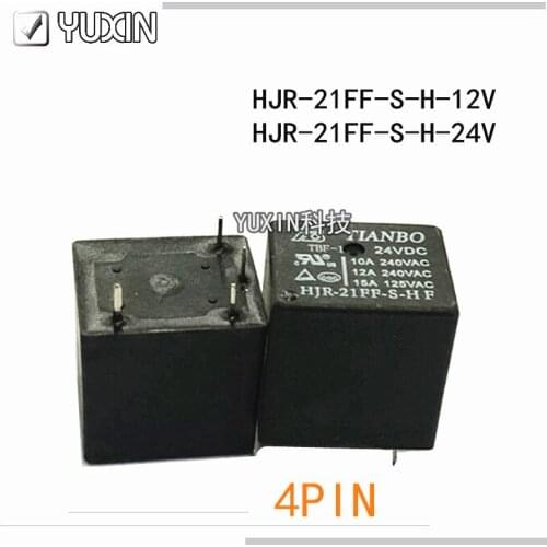 10PCS/LOT 100%Original&New Relay HJR-21FF-S-H 5VDC HJR-21FF-S-H-12VDC HJR-21FF-S-H 24VDC HJR 21FF S H 24V 12V 5V 4PIN 15A