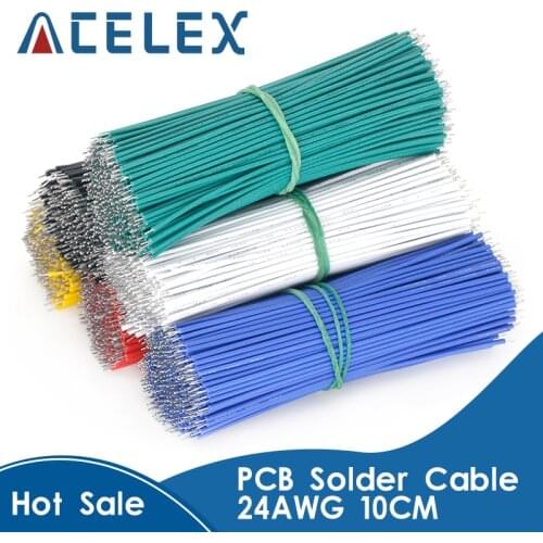 100PCS Tin-Plated Breadboard PCB Solder Cable 24AWG 10CM Fly Jumper Wire Cable Tin Conductor Wires 1007-24AWG Connector Wire