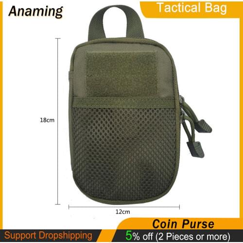 1000D Nylon Tactical Bag Outdoor Molle Military Waist Fanny Pack Mobile Phone Case Key Mini Tools Pouch Sport Bag