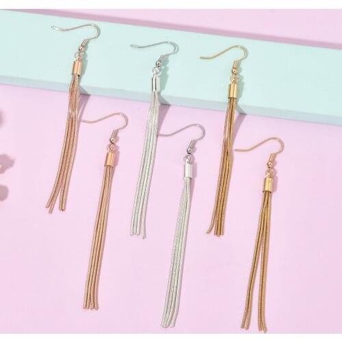 2020 New Fashion Tassel Long Earrings Women/Girls Wedding Party Live Streaming Net Red Jewelry Earrings ER-442