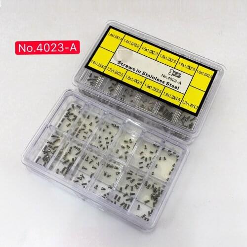 Watch Rear Case Screws Boxed Stainless Steel Back Cover Screws Kit 12 Size 4023-A Watchmaker Watch Repair Tools Accessories