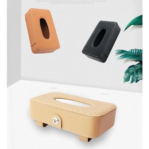 Car tissue box car tissue pumping car with pumping paper bag creative multifunctional leather sun visor seat back