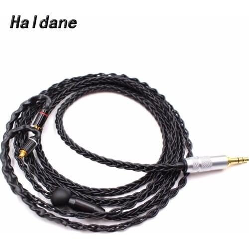 Free Shipping Haldane 1.2Meter DIY 8 Cores Headphone Upgrade Cable for SE215 SE535 SE846 SE425 ue900 Earphone (Black)