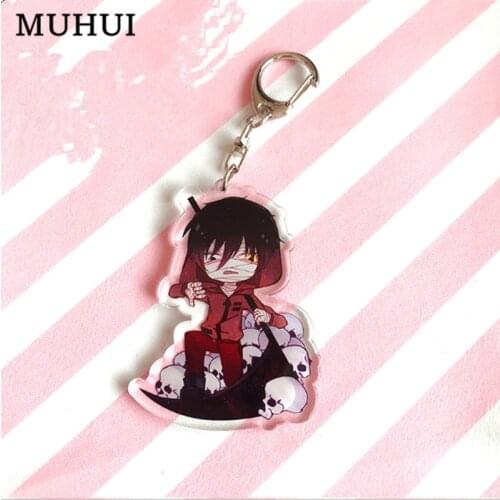 Anime Game Angels of Death Keychain Cartoon Figure Satsuriku No Tenshi Foster Isaac Rachel Pendants Key Chain Gift llavero