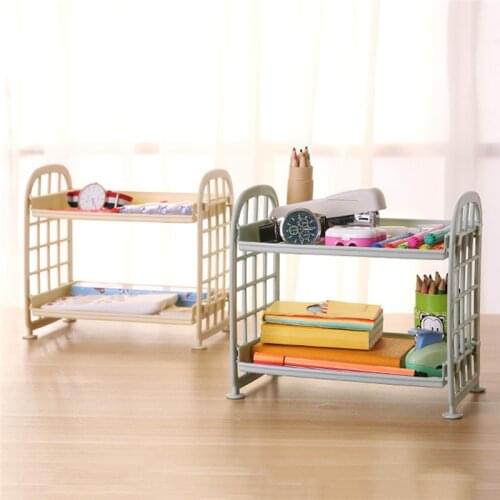 Double Layer Hollow Shelf Plastic Cosmetics Desktop Finishing Bathroom Accessories Organizer Storage Rack 2 Tier Shelf Holder