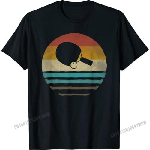 Table Tennis Shirt Retro Vintage Silhouette Distressed Gift Special Summer Tshirts Cotton T Shirt for Men Design