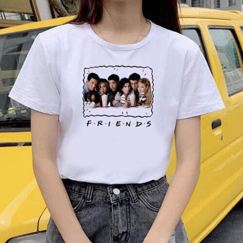 Harajuku Summer 90s Tshirt Streetwear T-shirts New Friend Tv Show Tshirt Women T-shirts Tops Femme Clothes Female T-shirt