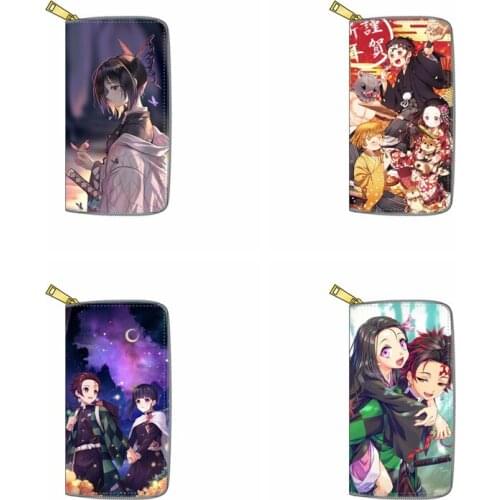 IVYYE Kimetsu no Yaiba Role Fashion Anime Wallet Bags Cartoon Wallets Zipper Coins Casual Purses Card Unisex Gifts