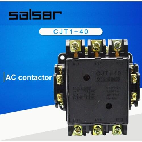 AC contactor Motor Control Communication Contactor CJT1-40 silver contact 36V 110V 127V 220V 380V CDC10-40