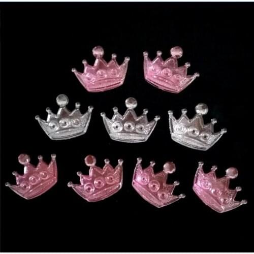 100pcs/lot Acrylic Crown Rhinestones Scrapbook Project Craft Baby Shower Favor For Boys And Girls Birthday Party Decoration