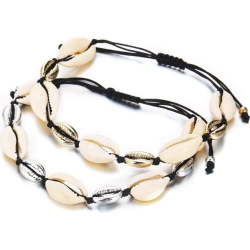 Creativity, creativity, Hawaiian casual jewelry, natural seashells, hand-woven womens bracelets