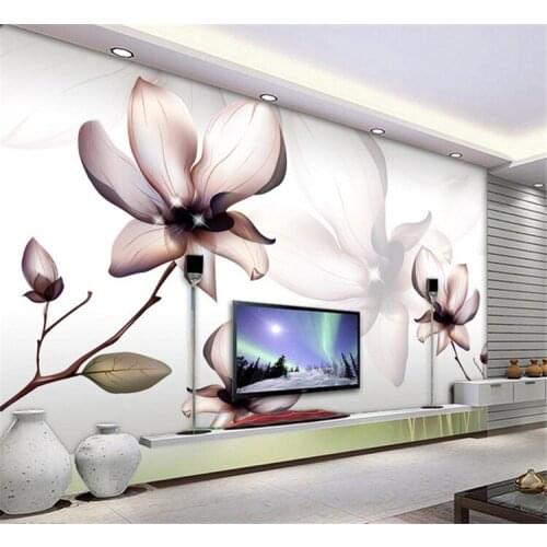 Chinese style simple and elegant custom mural 3d wall covering living room bedroom TV wallpaper background decoration painting