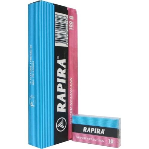 RAPIRA 100pcs superior platinum double edge safety shaving razor blades stainless steel for men top quality steel