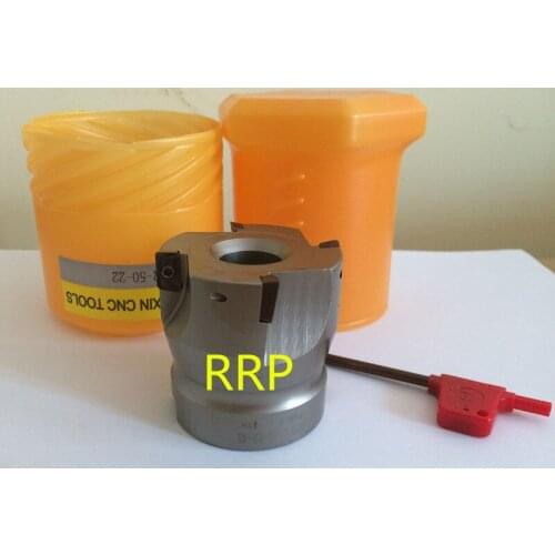 BAP300R-50-22-4T right angle shoulder face mill cutter, 4pcs inserts are fitted on the cutter before shipment