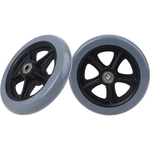 2pcs 6" Wheelchair Casters Small Cart Rollers Chair Wheels Accessories