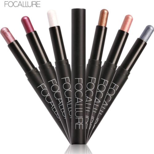 FOCALLURE Eyeshadow Stick 12 Colors Eye Shadow Pencil Eyes Makeup Pen Easy to Wear Long Lasting Shimmer Cosmetics Tool TSLM1