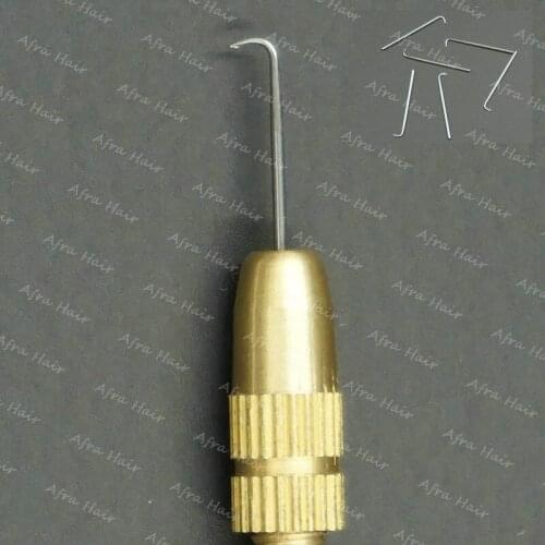 Knots Threader With Brass Holder For Making Wig And Toupee Hair Products Hand Sewing Crochet Hook Needle Tool T042