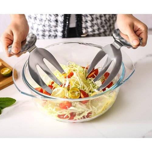 304 stainless steel salad fork, three-finger fruit salad fork, vegetable and fruit western food stirring salad knife and fork