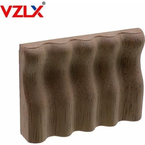 VZLX Furniture Wood Carving Appliques Vintage Nautical Decor Cabinet Door Solid Decals Flowers Pattern Carved Wooden Accessories