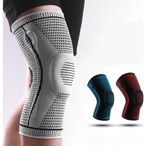 1pcs Knee Brace Support Protector Sleeve with Side Stabilizer Silicone Patella Pad for Work Sport Hiking Running Cycling Fitnes