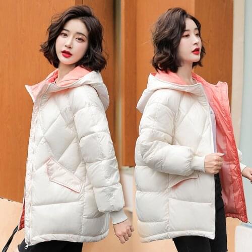 2021 hooded plus size 2XL long women winter jacket with warm thick parka cotton padded female fashion womens coat