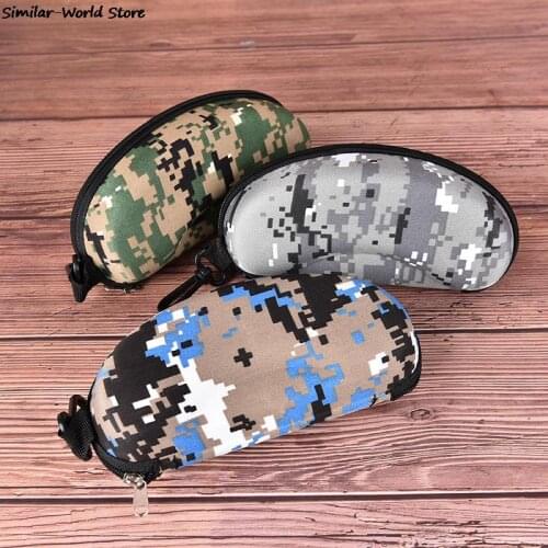 Hot Sale Glasses Box Sunglasses Case Camouflage Storage Protector Zipper Unisex Container W715