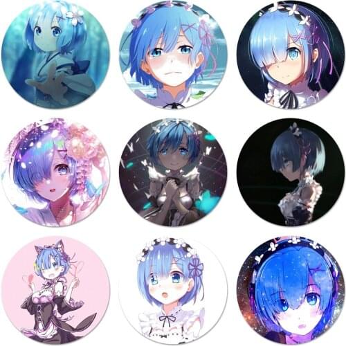 Anime zero rem Icons Pins Badge Decoration Brooches Metal Badges For Clothes Backpack Decoration