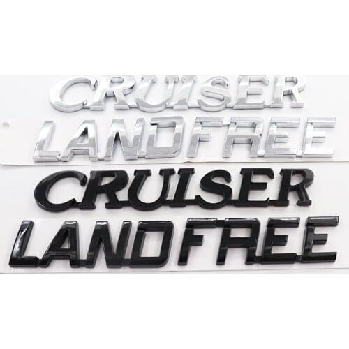 1pcs 3D ABS LAND FREE CRUISER Car Rear emblem logo letter sticker Rear tail door trunk sticker car rear sticker Accessories