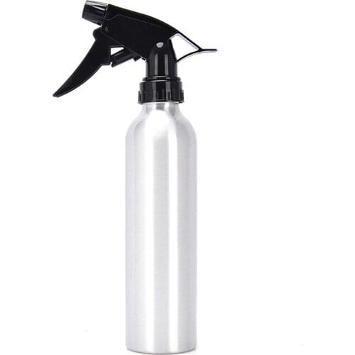 1PC 250ML Silver/Black Spray Bottle High Grade Aluminum Water Bottle Trigger Hairdressing Tool For Hair Salons High quality