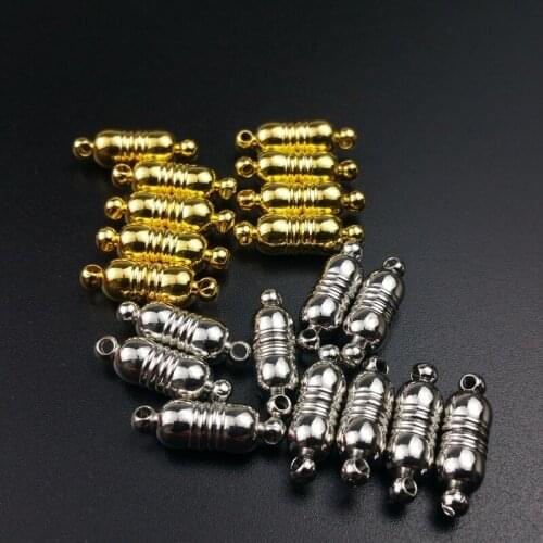 10pcs/lot 6*18mm Round Thread Strong Magnetic Clasp For Bracelet Necklace Jewelry Findings Accessories