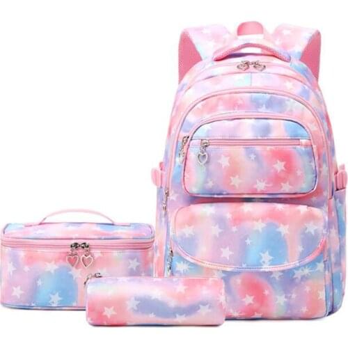 ZHIERNA 3 pcs Set Children School Backpack for Teenage Girls Schoolbags Waterproof Kids Satchel Mochila 2021 Pencil Bag Bookbag