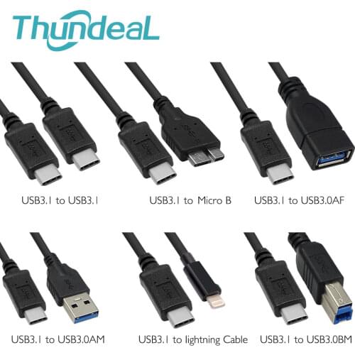 3Ft/1M USB 3.1 Type-C Cable to USB 3.0 Male Female Print Micro-B Adapter OTG Sync Charging&Data for New MAC/Nokia N1 Z1 Tablet