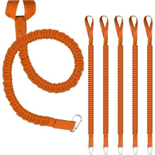 6 Pieces Kayak Paddle Leash Adjustable Kayak Coiled Rod Leash Lanyard,Kayak Accessories