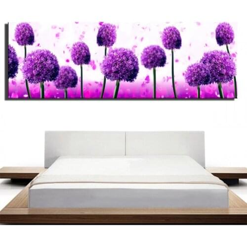 DIY Square round Diamond Painting Natural landscape, purple dandelion, flower Diy Diamond Embroidery Diamond Mosaic art A1226