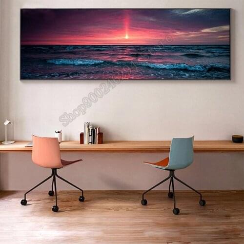 Diy Diamond Painting Natural scenery, sunset seascape Diamond Embroidery Full square round drilling 5d Diamond Mosaic kitsFF3916