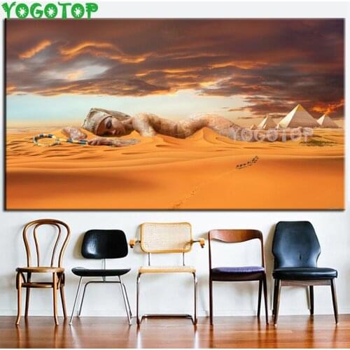 DIY Diamond Painting Desert Landscape Art Gods of Egypt Wilderness Pyramids diamond Embroidery 5d mosaic Full Drill YY4668
