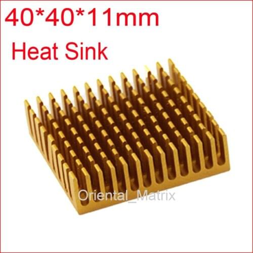 Free Shipping 5pcs 40*40*11mm HeatSink Heat Sink Radiator Small Radiator - Golden