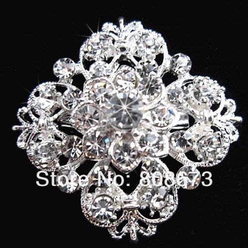 Fedex,DHL Free Shipping(60pcs/lot) Bling Bling Crystal Small Flower Cake Decorating Brooch,Party Broach
