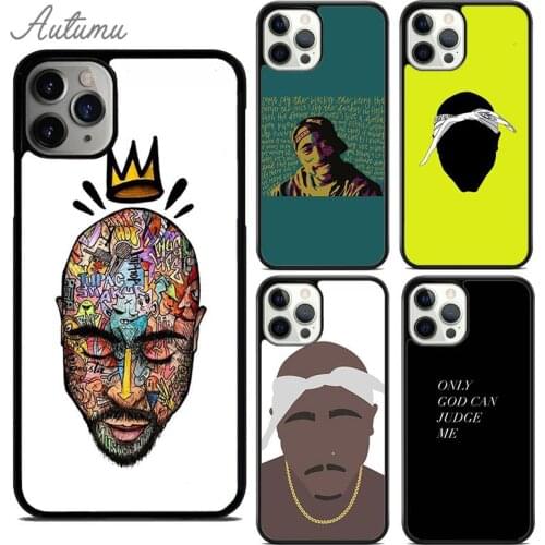 Hip Hop 2Pac Tupac Shakur Phone Case for iPhone 11 12 Pro Max mini X XR XS SE 2020 5 6S 7 8 Plus Samsung Galaxy S8 S9 S10 Cover